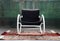 Metal and Black Leather Ellipse Rocking Chair by Les Amisco, 1980s, Image 7