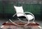 Metal and Black Leather Ellipse Rocking Chair by Les Amisco, 1980s, Image 8