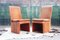 Postmodern Channel Back Velour Dining Chairs, 1970s, Set of 6 3