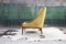 Club chair Mid-Century gialla di Lawrence Peabody, anni '60, Immagine 8