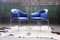 Postmodern Royal Blue Chrome Armchair by Shelby Williams, 1980s 2
