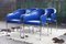 Postmodern Royal Blue Chrome Armchair by Shelby Williams, 1980s, Image 5