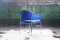 Postmodern Royal Blue Chrome Armchair by Shelby Williams, 1980s 10