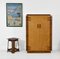 Small Art Deco Maple & Walnut Tallboy Wardrobe, 1930s, Image 2