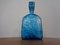 Italian Blue Glass Decanter with Stopper from Empoli, 1960s, Image 4