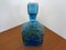 Italian Blue Glass Decanter with Stopper from Empoli, 1960s 5