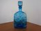 Italian Blue Glass Decanter with Stopper from Empoli, 1960s 1