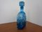 Italian Blue Glass Decanter with Stopper from Empoli, 1960s, Image 2