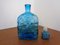 Italian Blue Glass Decanter with Stopper from Empoli, 1960s 7