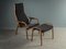 Lamino Armchair with Stool by Yngve Ekström for Swedese, 1950s, Set of 2, Image 1