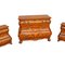Dresser and Bedside Tables with Dutch-Style Inlays, 1970s, Set of 3 2