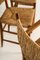 Mid-Century Modern Oak and Straw Chairs, Set of 6, Image 7