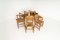 Mid-Century Modern Oak and Straw Chairs, Set of 6 4