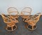 Vintage Egg Chairs in Rattan, 1980s, Set of 4 5