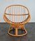 Vintage Egg Chairs in Rattan, 1980s, Set of 4 3