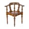 Antique Wilhelminian Corner Chair in Walnut 1