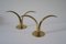 Brass Lily Candleholders by Ivar Alenius Björk for Ystad Metall, 1930s, Set of 2 1