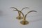 Brass Lily Candleholders by Ivar Alenius Björk for Ystad Metall, 1930s, Set of 2, Image 4