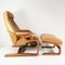 Leather Fold-Out Armchair with Footrest from Skipper, Denmark, 1970s, Set of 2 1