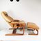 Leather Fold-Out Armchair with Footrest from Skipper, Denmark, 1970s, Set of 2, Image 3
