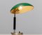 Green and Metal Table Lamp attributed to Harald Notini for Arvid Böhlmarks, 1930s 9