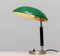 Green and Metal Table Lamp attributed to Harald Notini for Arvid Böhlmarks, 1930s 10