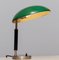 Green and Metal Table Lamp attributed to Harald Notini for Arvid Böhlmarks, 1930s 8