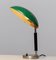 Green and Metal Table Lamp attributed to Harald Notini for Arvid Böhlmarks, 1930s 6