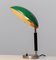 Green and Metal Table Lamp attributed to Harald Notini for Arvid Böhlmarks, 1930s, Image 6