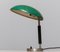 Green and Metal Table Lamp attributed to Harald Notini for Arvid Böhlmarks, 1930s 2