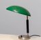 Green and Metal Table Lamp attributed to Harald Notini for Arvid Böhlmarks, 1930s 1