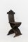 Silla plegable italiana de madera con incrustaciones, años 30, Imagen 1