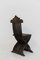 Silla plegable italiana de madera con incrustaciones, años 30, Imagen 11