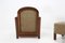 Art Deco Armchairs & Footstool, 1930s, Set of 3, Image 12