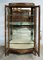 Antique French Napoleon III Showcase in Exotic Wood with Marble Top in Red, 1800s 3