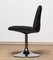 Black Wool and Chrome Tulip Base Vinga Swivel Chair by attributed to Börje Johanson, Sweden 4