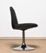 Black Wool and Chrome Tulip Base Vinga Swivel Chair by attributed to Börje Johanson, Sweden, Image 5