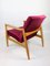 Vintage Burgundy GFM-064 Armchair attributed to Edmund Homa, 1970s, Image 8