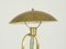 Italian Art Deco Brass & Metal Table Lamp with Stylized Figure, 1940s 3