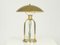Italian Art Deco Brass & Metal Table Lamp with Stylized Figure, 1940s 4