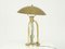 Italian Art Deco Brass & Metal Table Lamp with Stylized Figure, 1940s 7