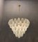Lámpara de araña italiana poligonal de vidrio, años 80, Imagen 5