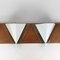 Mid-Century Pyramid Shape Wall Lamps with Leucite, 1970s, Set of 2, Image 1
