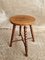 Antique Stool or Side Table in Oak, Image 4