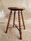 Antique Stool or Side Table in Oak, Image 5