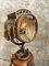 Antique Copper Searchlight Floor Lamp on Oak Tripod, Image 3