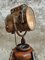 Antique Copper Searchlight Floor Lamp on Oak Tripod 15