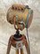Antique Copper Searchlight Floor Lamp on Oak Tripod 2
