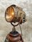 Antique Copper Searchlight Floor Lamp on Oak Tripod 16