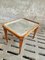 Antique Coffee Table in Wood & Mirrored Glass 3